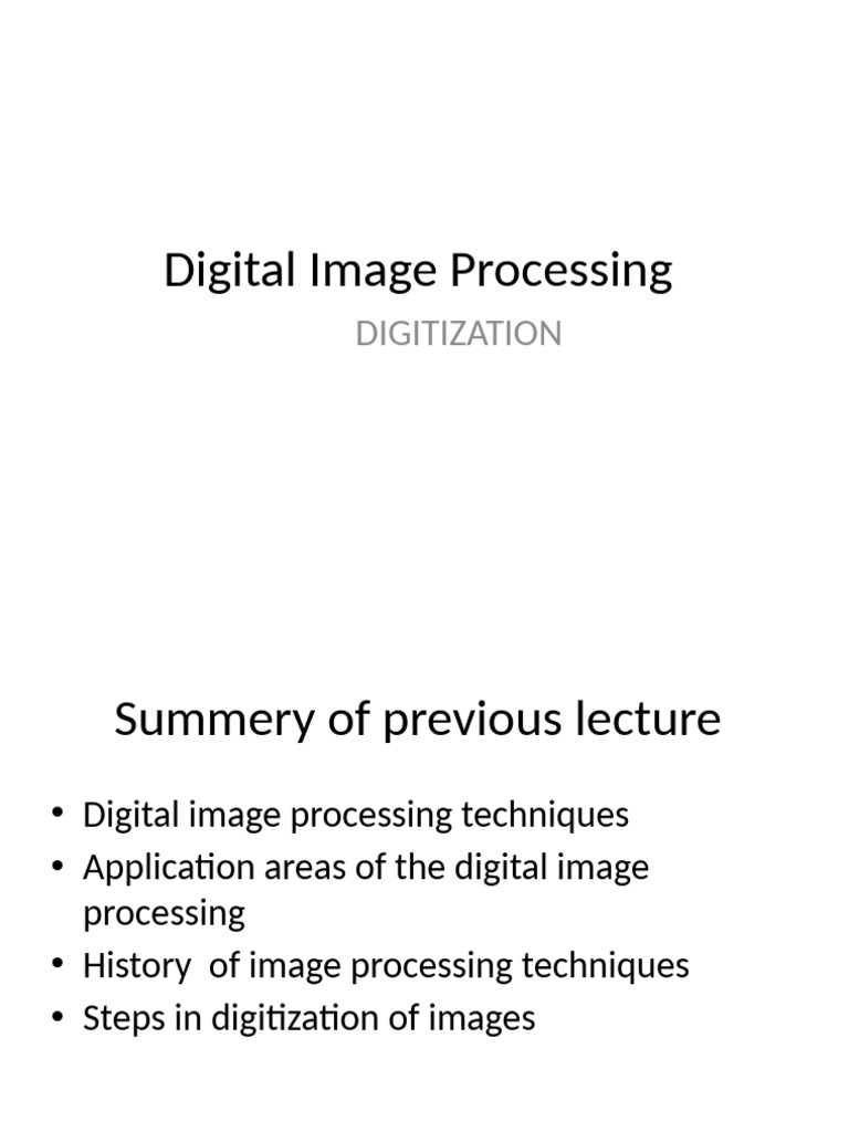 Image - Digitization - I-Lec 3 | PDF | Electronics | Digital Signal ...