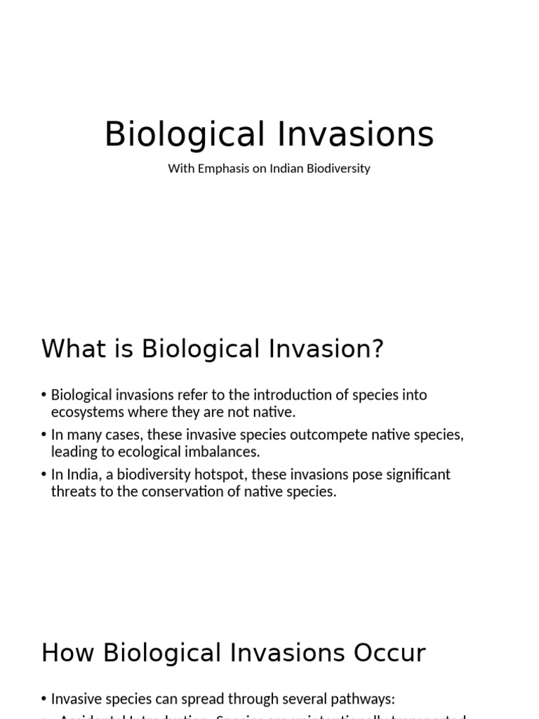 Impact of Invasive Species in India | PDF | Invasive Species | Biodiversity