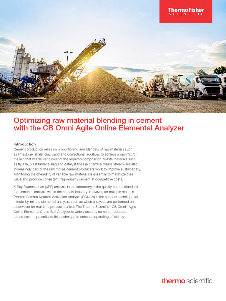 Optimizing Raw Material Blending in Cement An1401 en | PDF | Cement ...