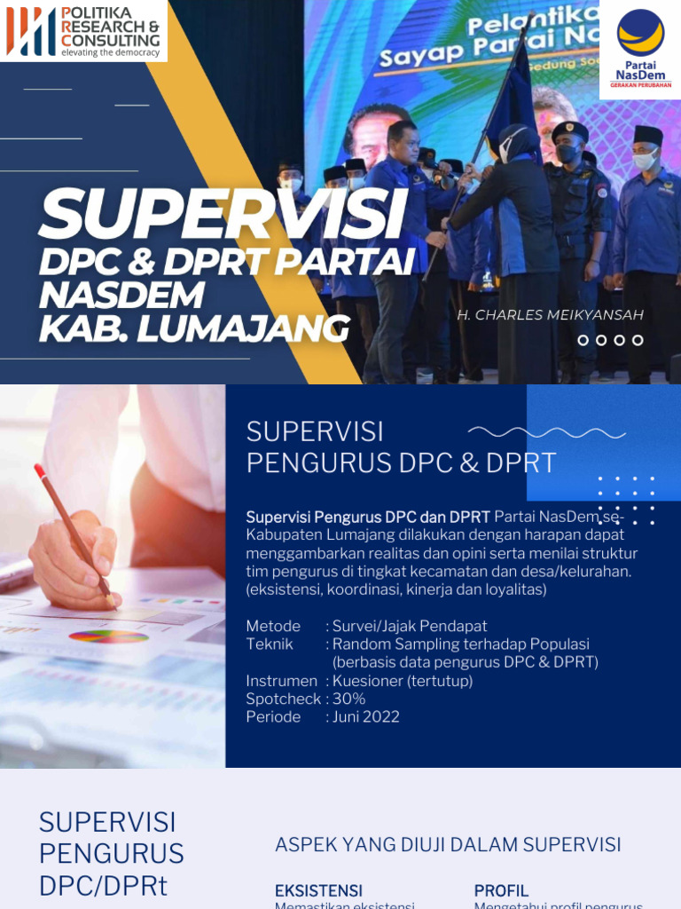 Supervisi Pengurus DPC/DPRt NasDem 2021 | PDF