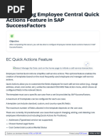 Configuring EC Quick Actions in SAP | PDF | Software Engineering | Software