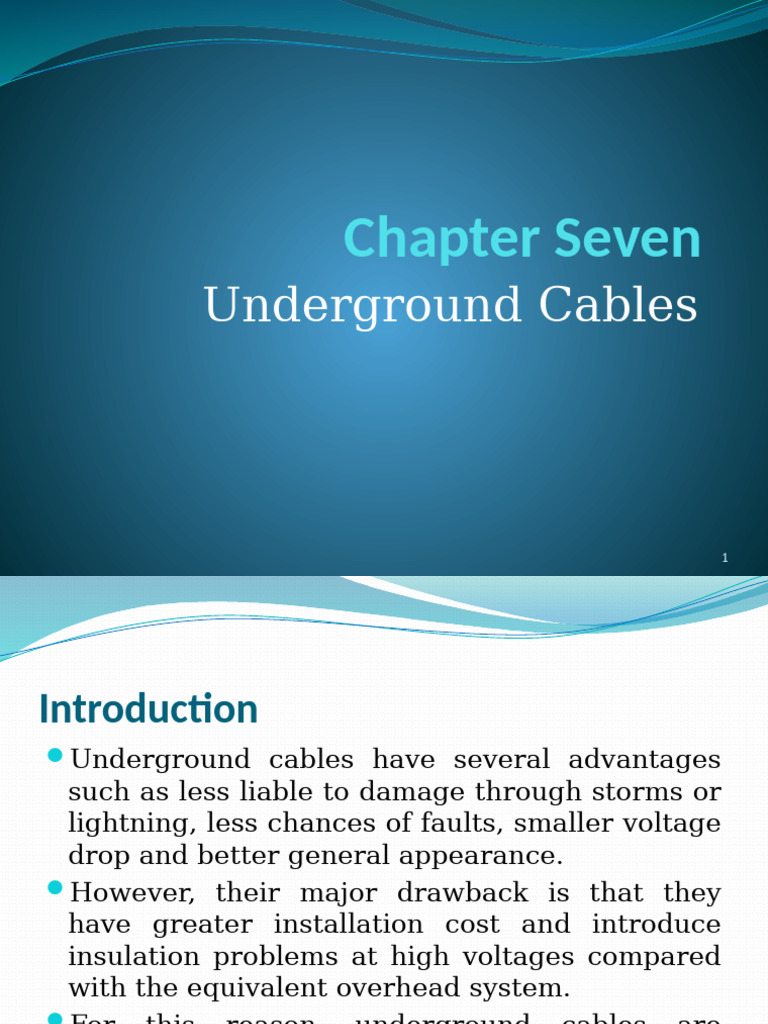 Advantages and Design of Underground Cables | PDF | Insulator ...