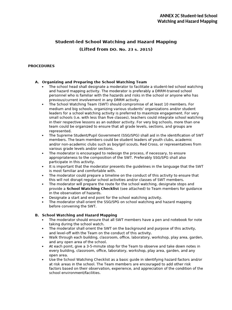 Student-Led Hazard Mapping Guide | PDF | Hazards