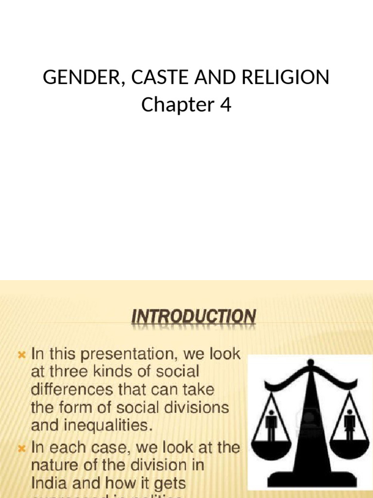 Gender, Caste and Religion Revised | PDF