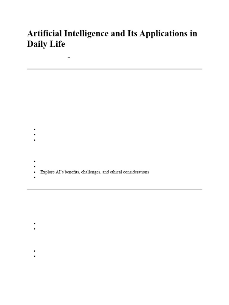 AI Applications in Daily Life | PDF | Artificial Intelligence ...