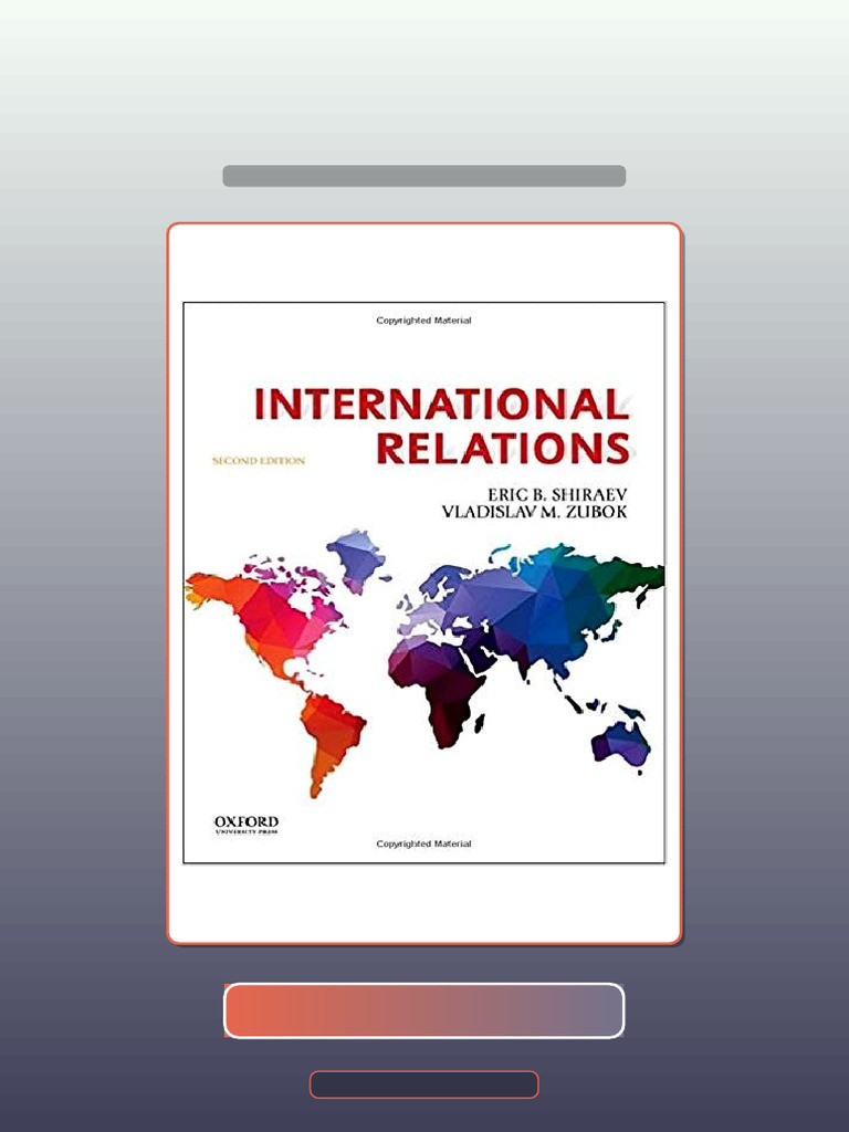International Relations 2nd Edition by Eric B Shiraev Ebook and ...