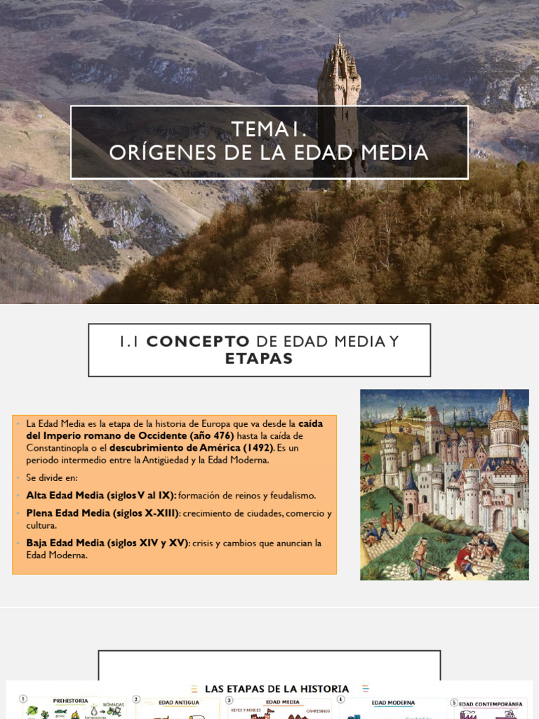 Tema 1. Orígenes de La Edad Media | PDF | imperio Bizantino | Edades medias