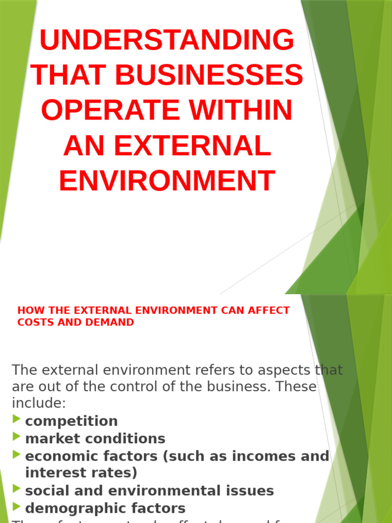 Impact of External Factors on Business | PDF | Fair Trade | Demand