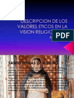 Descripcion de Los Valores Eticos en La Vision Religiosa Del Mundo