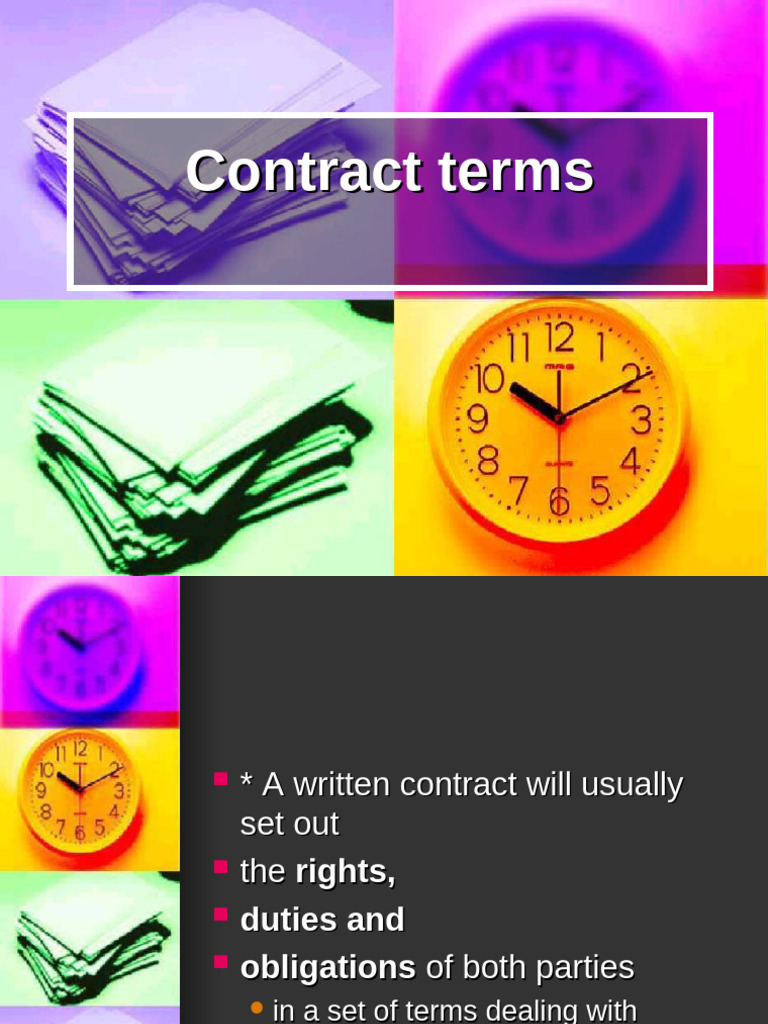 Understanding Contract Terms and Conditions | PDF | Contractual Term ...