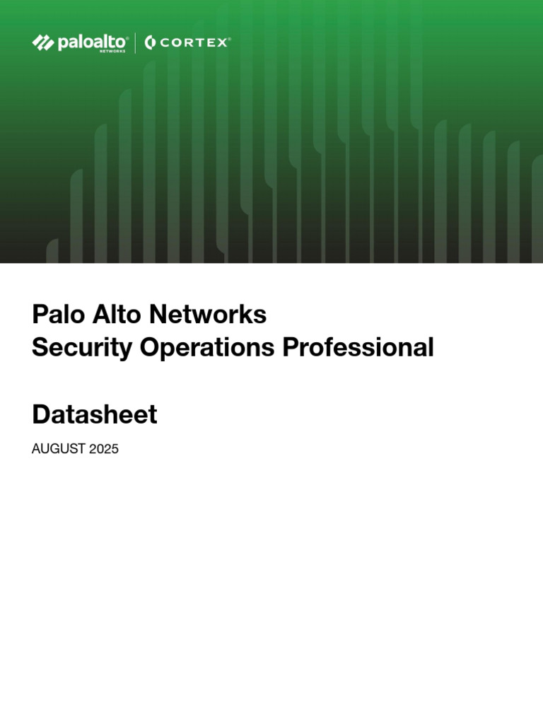 Palo Alto Networks SecOps Certification Guide | PDF | Cognition | Computing