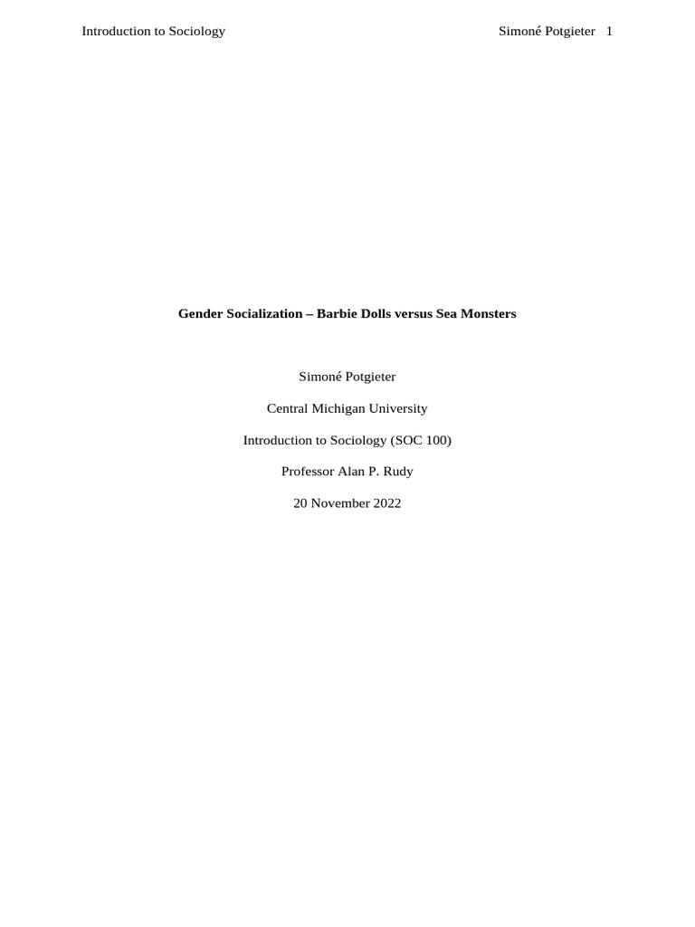 Gender Socialization How People Come To Do Gender | PDF | Gender ...