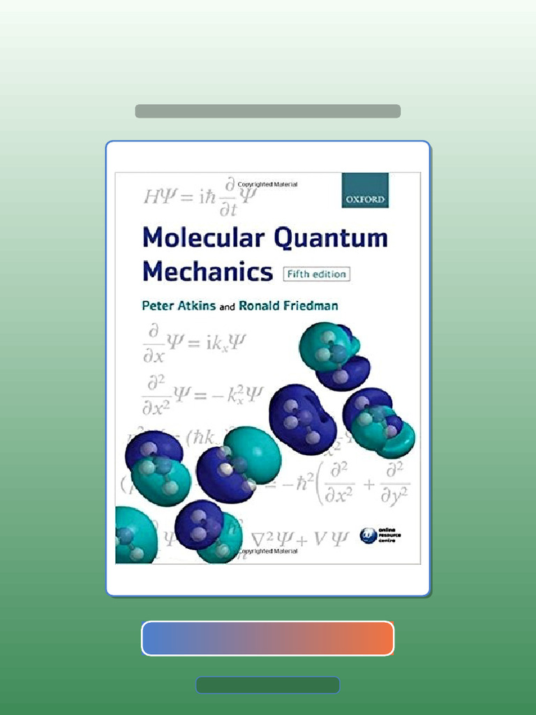 Molecular Quantum Mechanics 5th Edition Ebook and TestBank Bundle Get ...