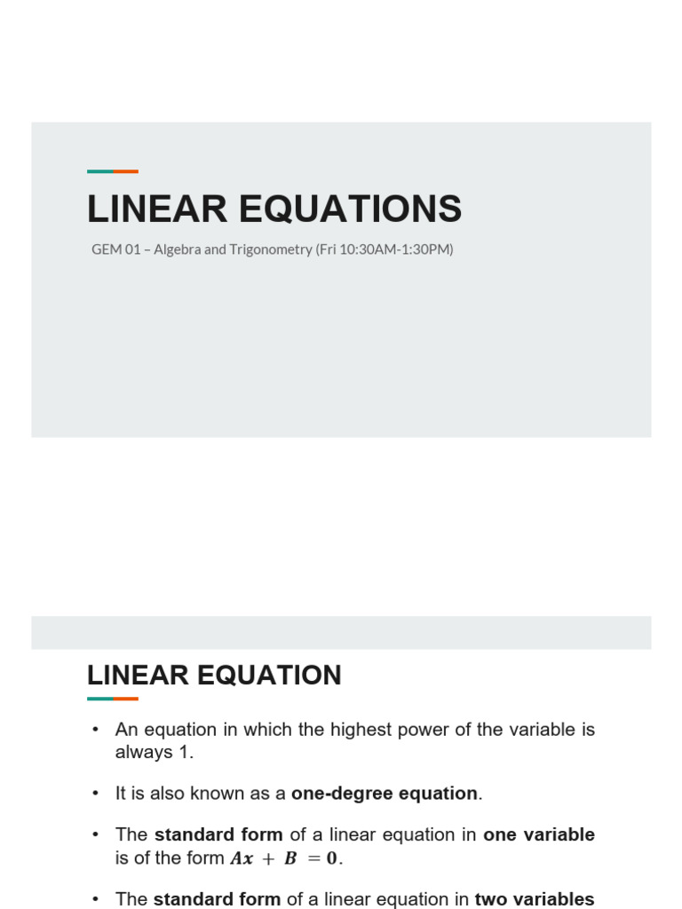 Understanding Linear Equations Basics | PDF | Determinant | Matrix ...