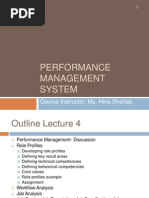 Performance Management System: Course Instructor: Ms. Hina Shahab