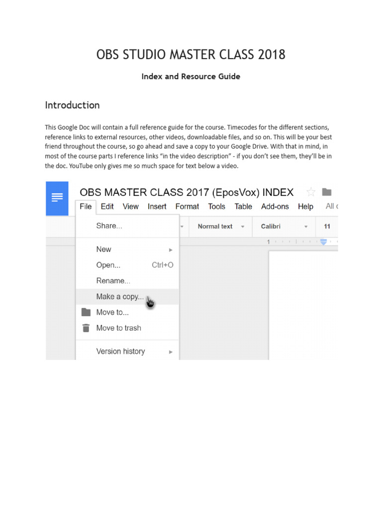 OBS MASTER CLASS 2018 (EposVox) INDEX | PDF | Computer Engineering ...