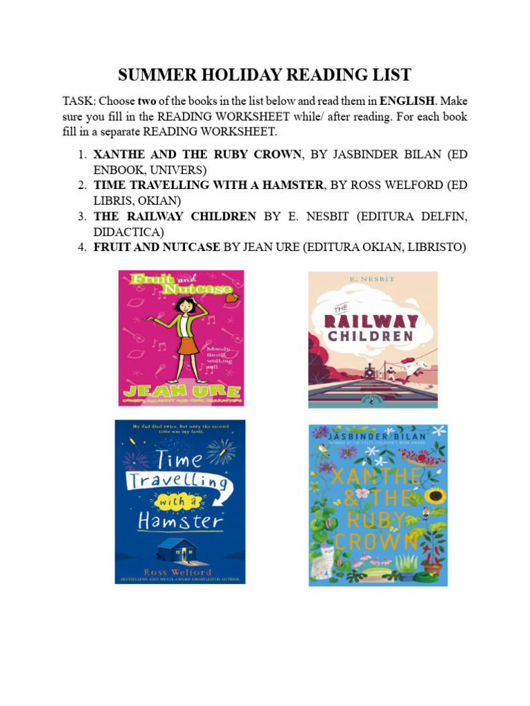 Summer Holiday Reading List | PDF