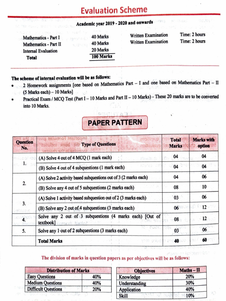 Paper Pattern? | PDF | Multiple Choice | Educational Assessment And ...