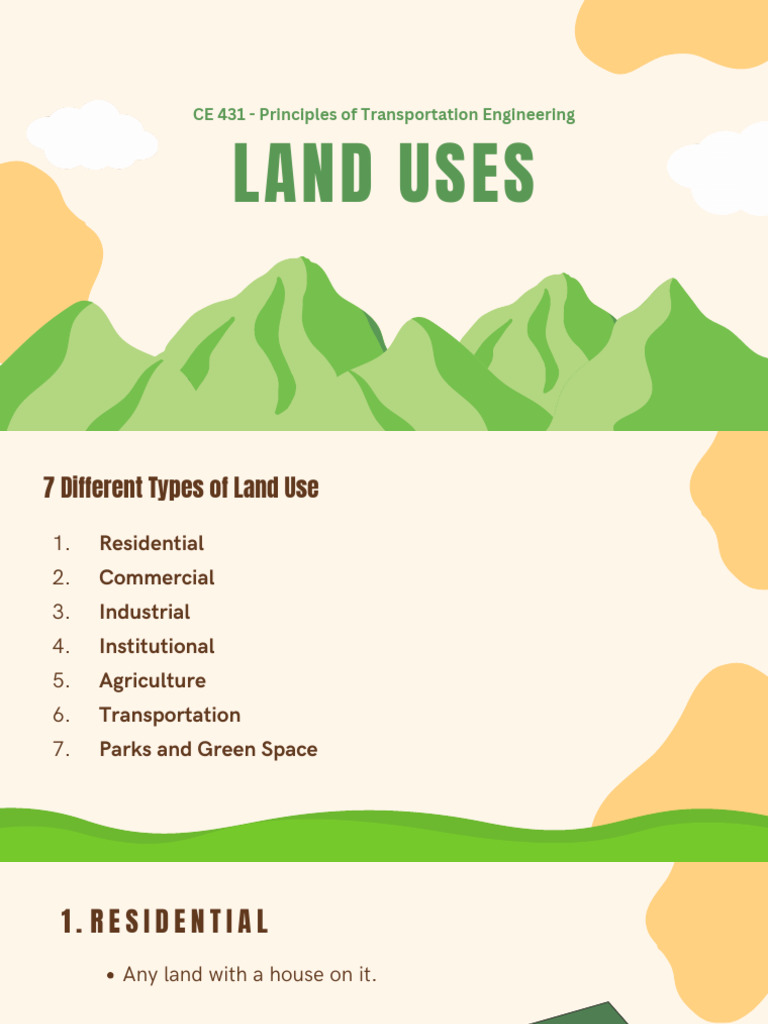 Ce431 - Topic 4.1 - Different Types of Land Use | PDF