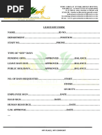Leave Pass Request Form | PDF