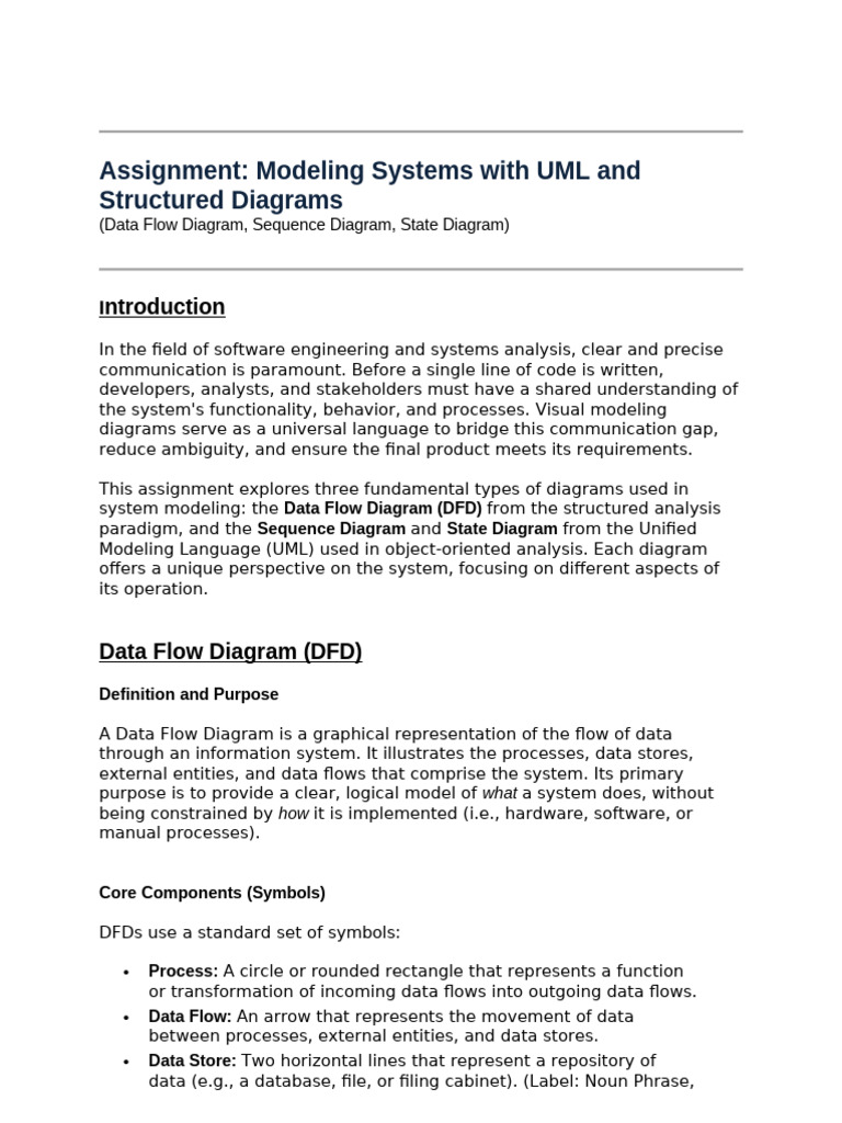 DFD vs Sequence Diagram in UML | PDF | Computing | Software Engineering