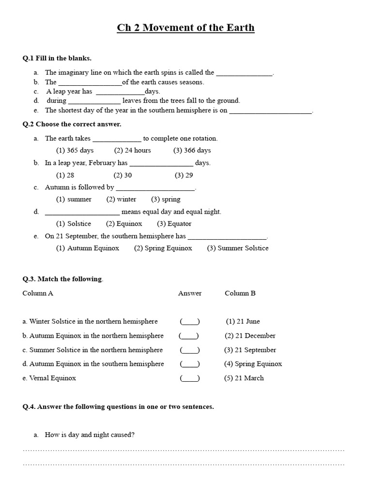 Ss L-2 Worksheet STD 4 | PDF