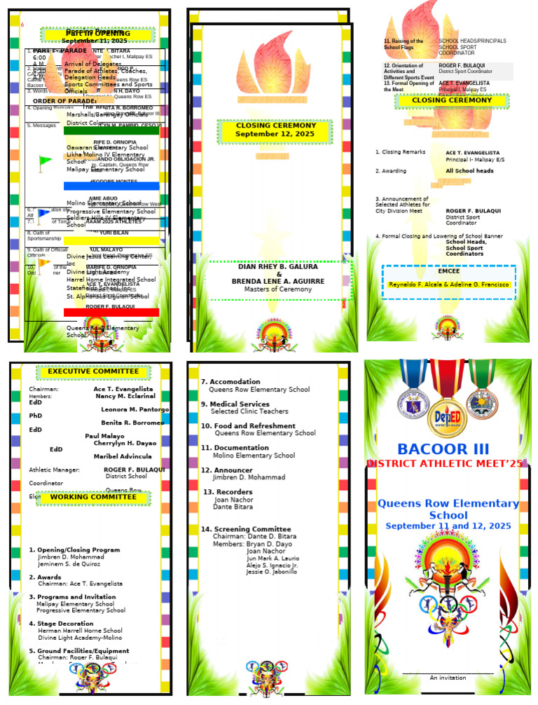 District Meet 2024 Program Edited Final Final | PDF | Chess Openings ...