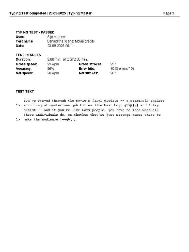 Typing 3 | PDF