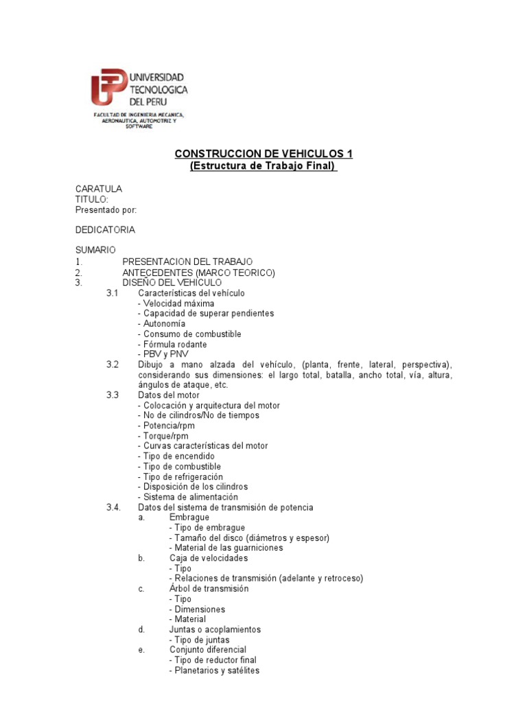 CV1 - Estructura de Trabajo Final | PDF