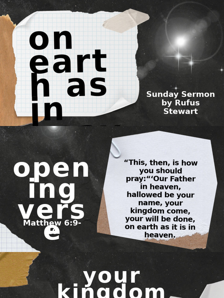 Black Abstract Handwriting Paper Sunday Sermon Church Presentation | PDF