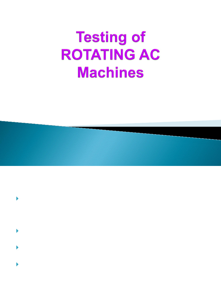 AC Machine Testing and Drying Methods | PDF | Electric Motor | Voltage