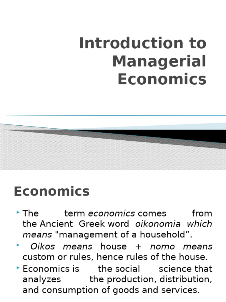 Overview of Managerial Economics Concepts | PDF | Economics ...