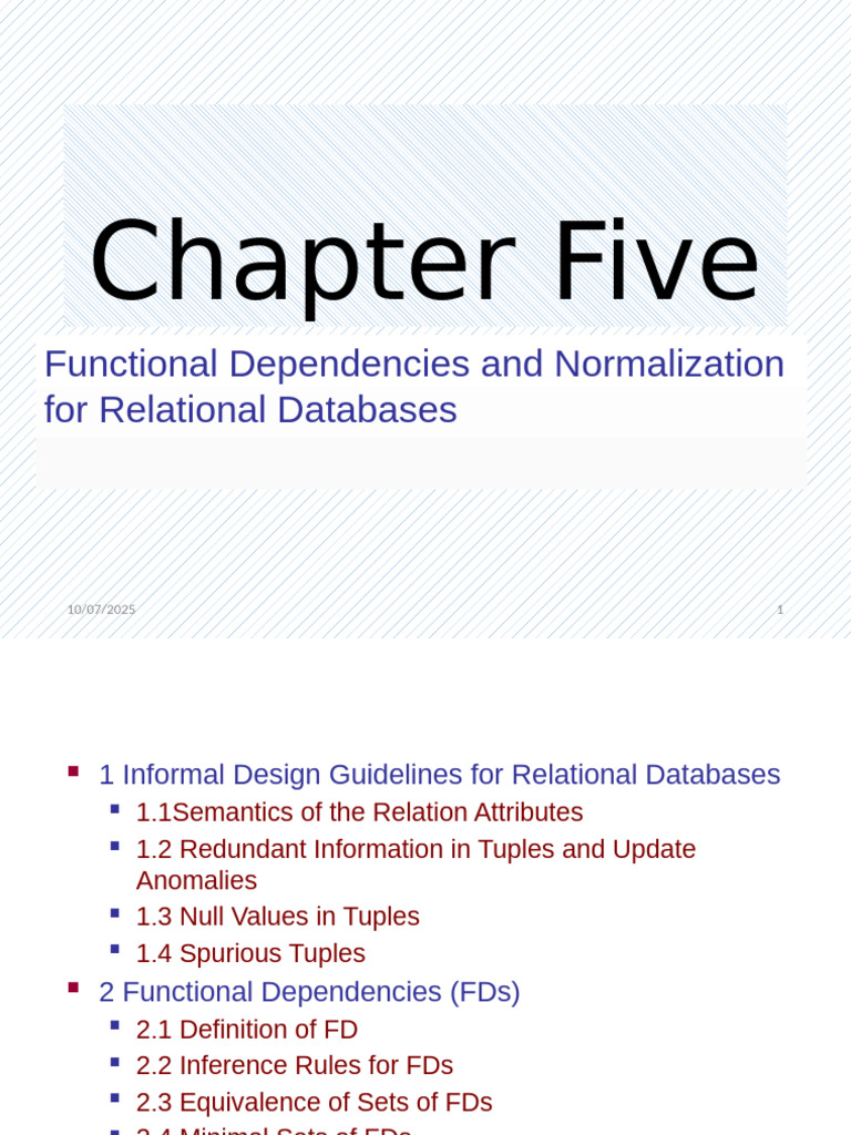 Functional Dependencies & Normalization Guide | PDF | Data Model ...
