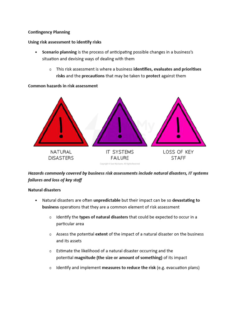 Effective Contingency Planning Guide | PDF | Risk | Risk Assessment