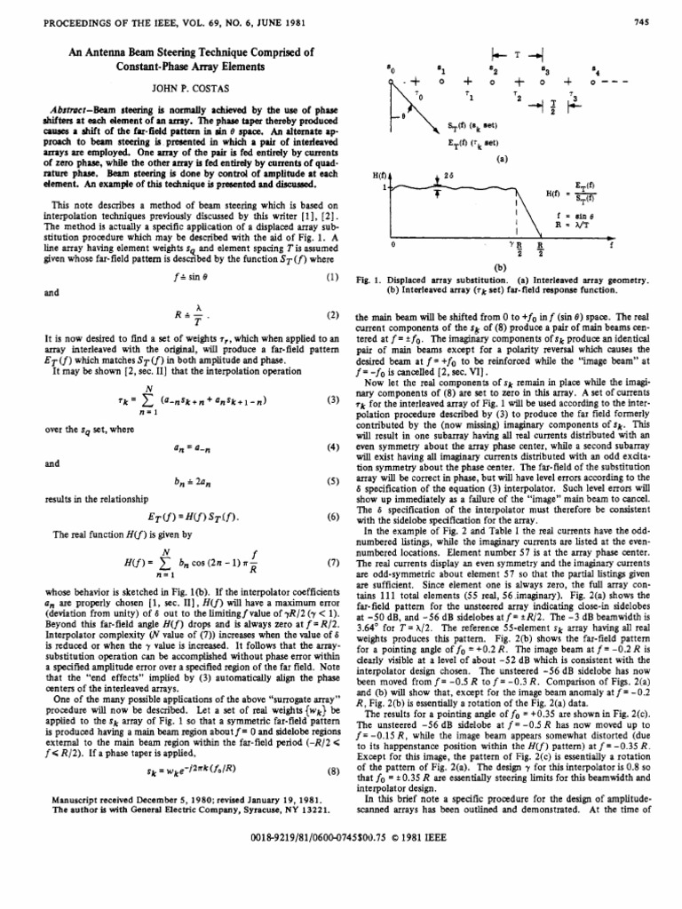 Antenna Beam Steering with Arrays | PDF | Telecommunications ...