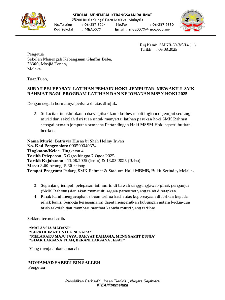 Format Baru Surat Rasmi | PDF