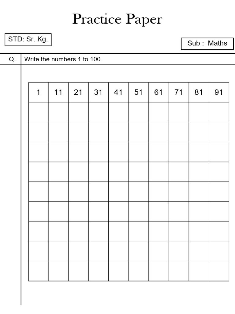 Sr. Kg Maths Practice Paper | PDF | Euclidean Geometry | Euclid