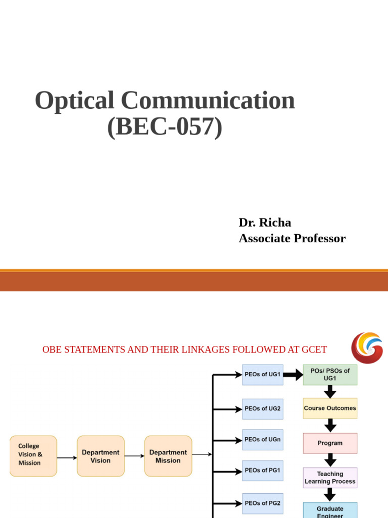 Optical Communication Course Overview | PDF | Waves | Optical Fiber