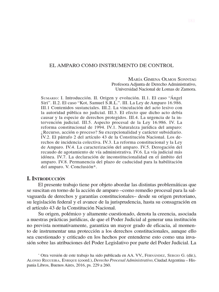 Cae2 Olmos Concepto de Amparo | PDF | Habeas corpus | Caso de ley