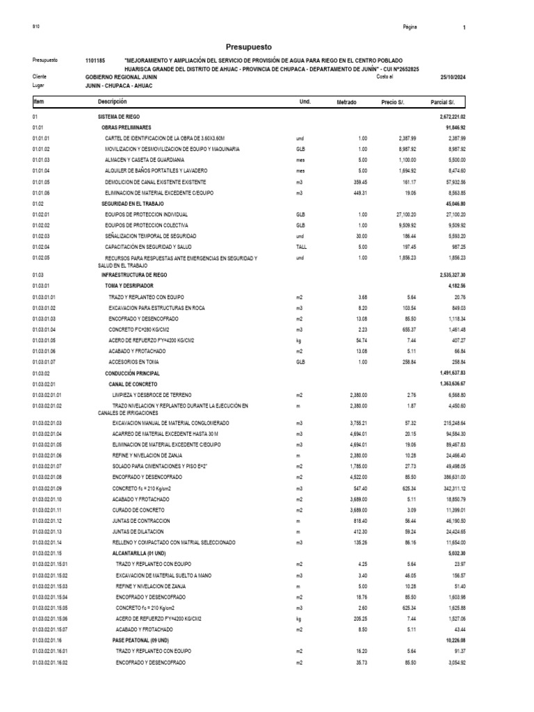 Presupuesto 20241226 164712 940 | PDF | Plomería | Ingeniería mecánica
