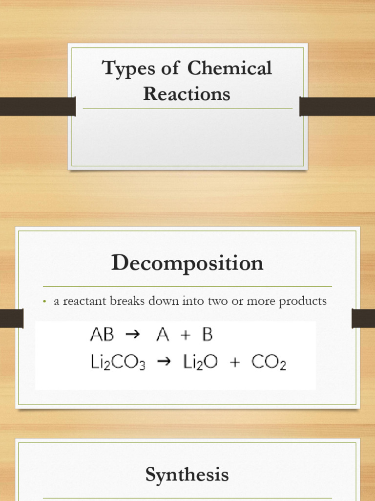 Types of Chemical Reaction | PDF