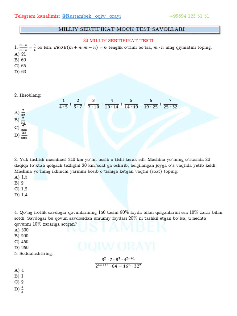 30 Mock | PDF
