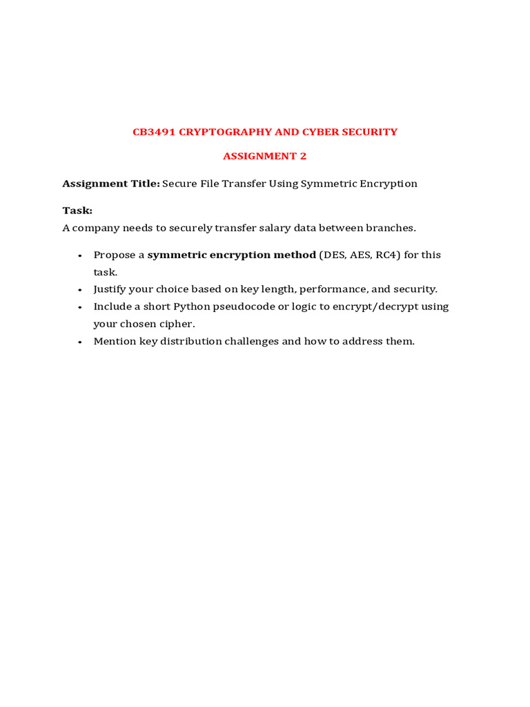 Cb3491 Ccs Assignment 2 | PDF