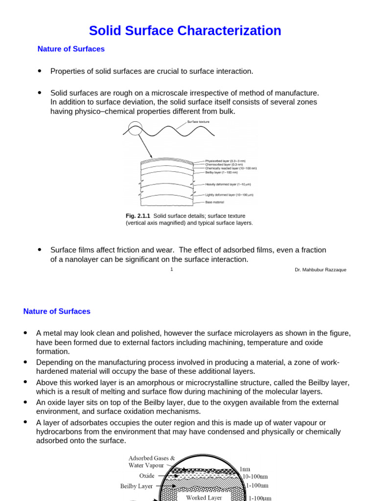 1. SolidSurfaceCharacter(1) | PDF | Surface Roughness | Probability ...
