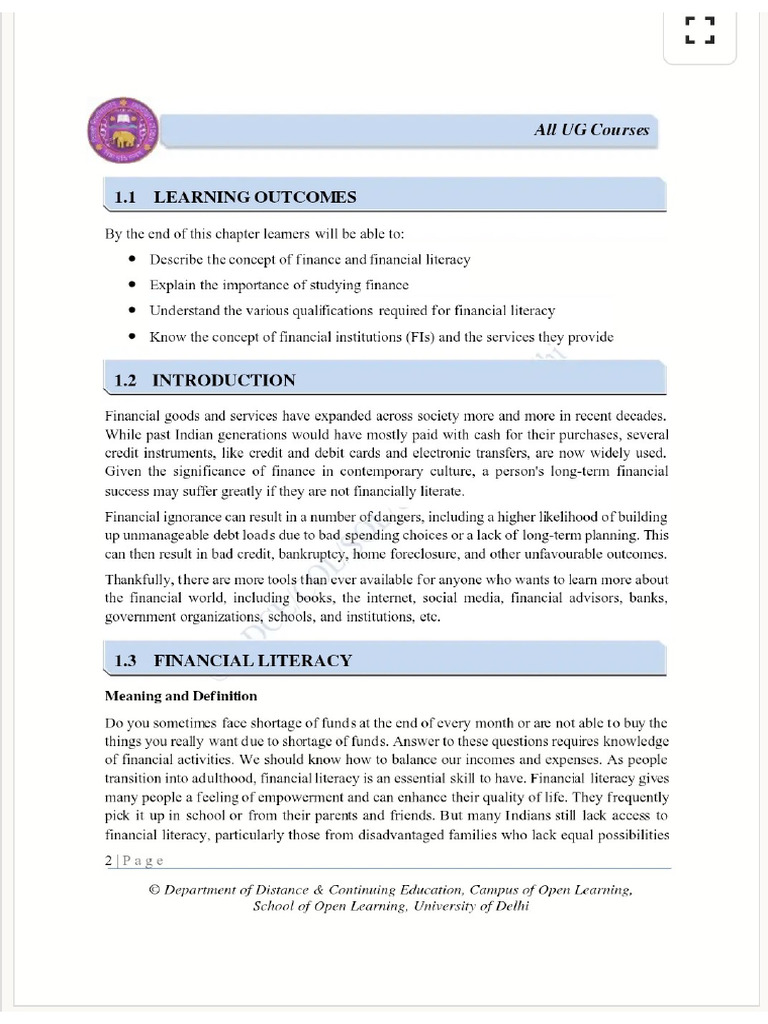 Unit 1 FFE - Introduction | PDF