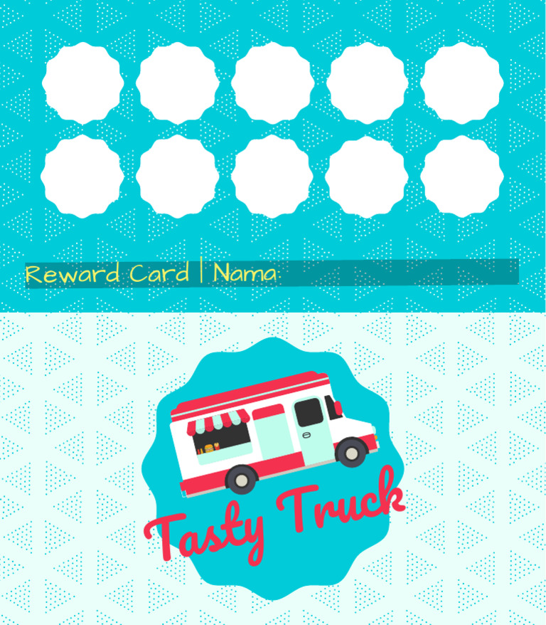 Blue Food Truck Loyalty Card | PDF