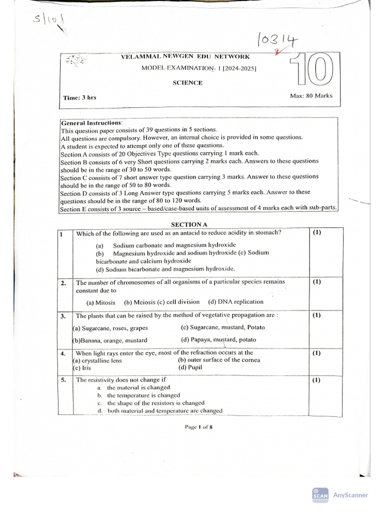 Model 1 QP (1) - 1-9 | PDF