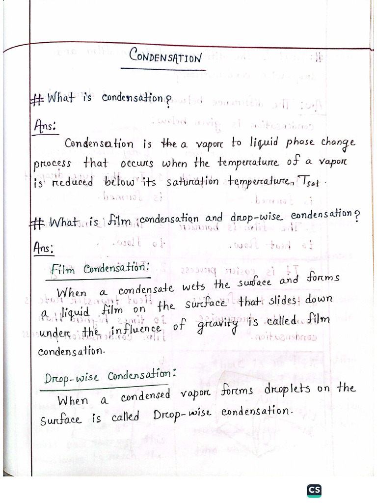 Condensation | PDF