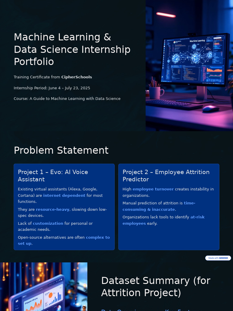 Machine Learning Internship Portfolio | PDF | Machine Learning ...
