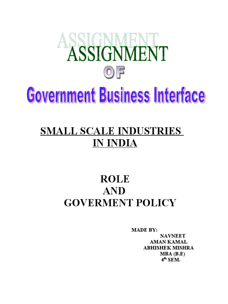 Small Scale Industries in India PDF Small And Medium Sized Enterprises Economy Of India